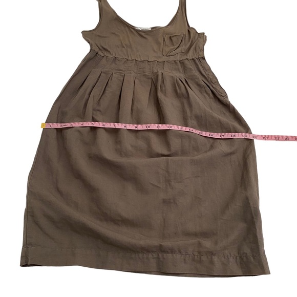 James Perse Khaki Green Linen Blend Pocket Tank Dress, Size 1=S - Picture 6 of 13